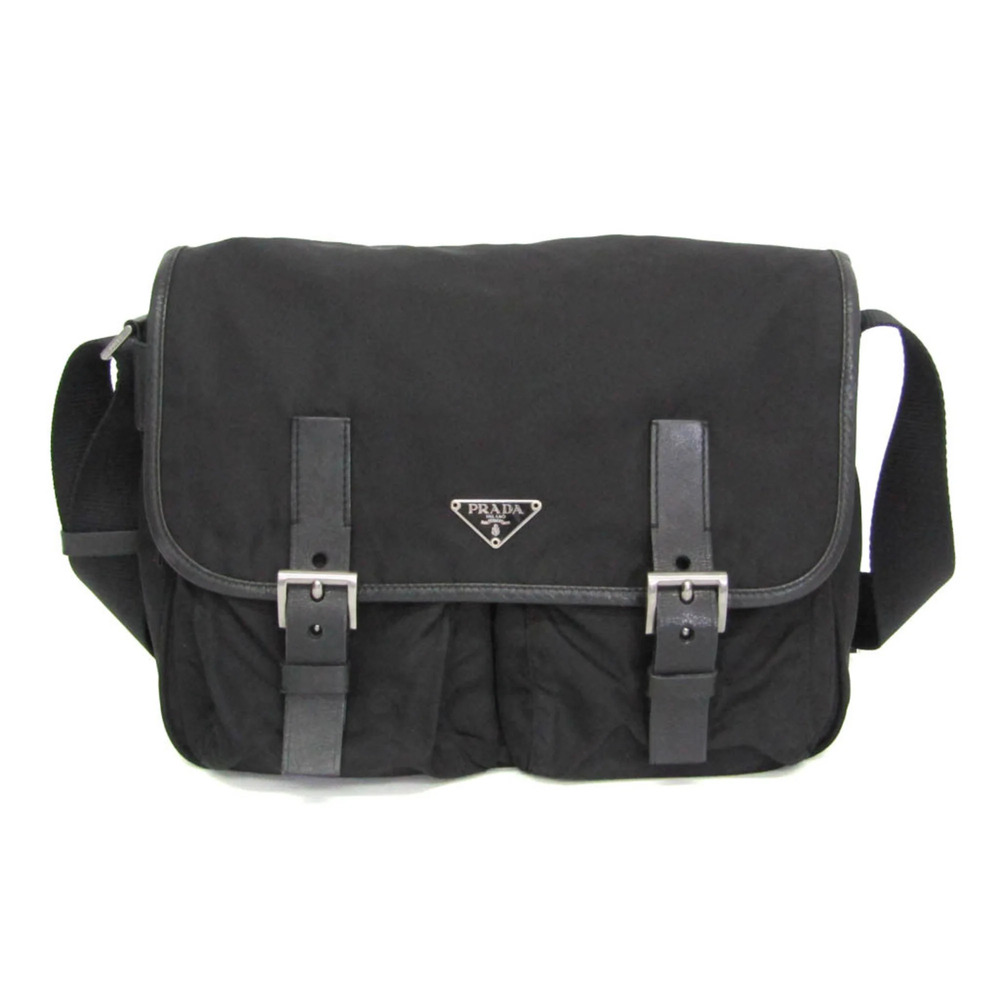 Prada Triangle Logo Crossbody Bag Men,Women Nylon,Leather Messenger Bag,Shoul...